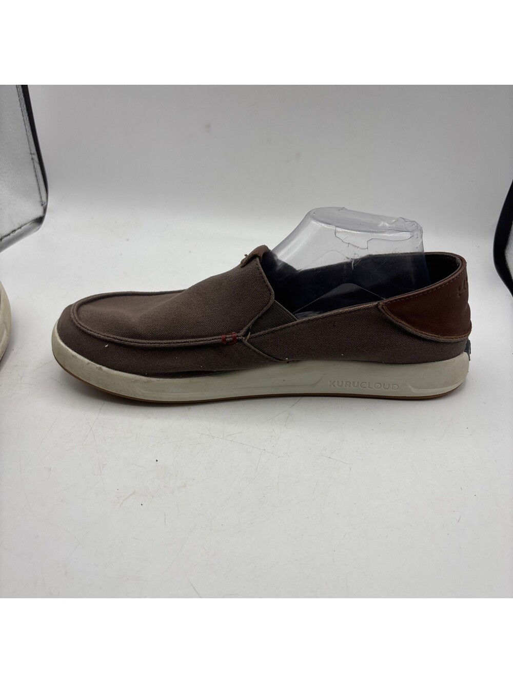 Kuru Pace Slip On Casual Shoe Mens 9.5 Orthotic Comfort Dark Ash Rich Walnut - Picture 5 of 10